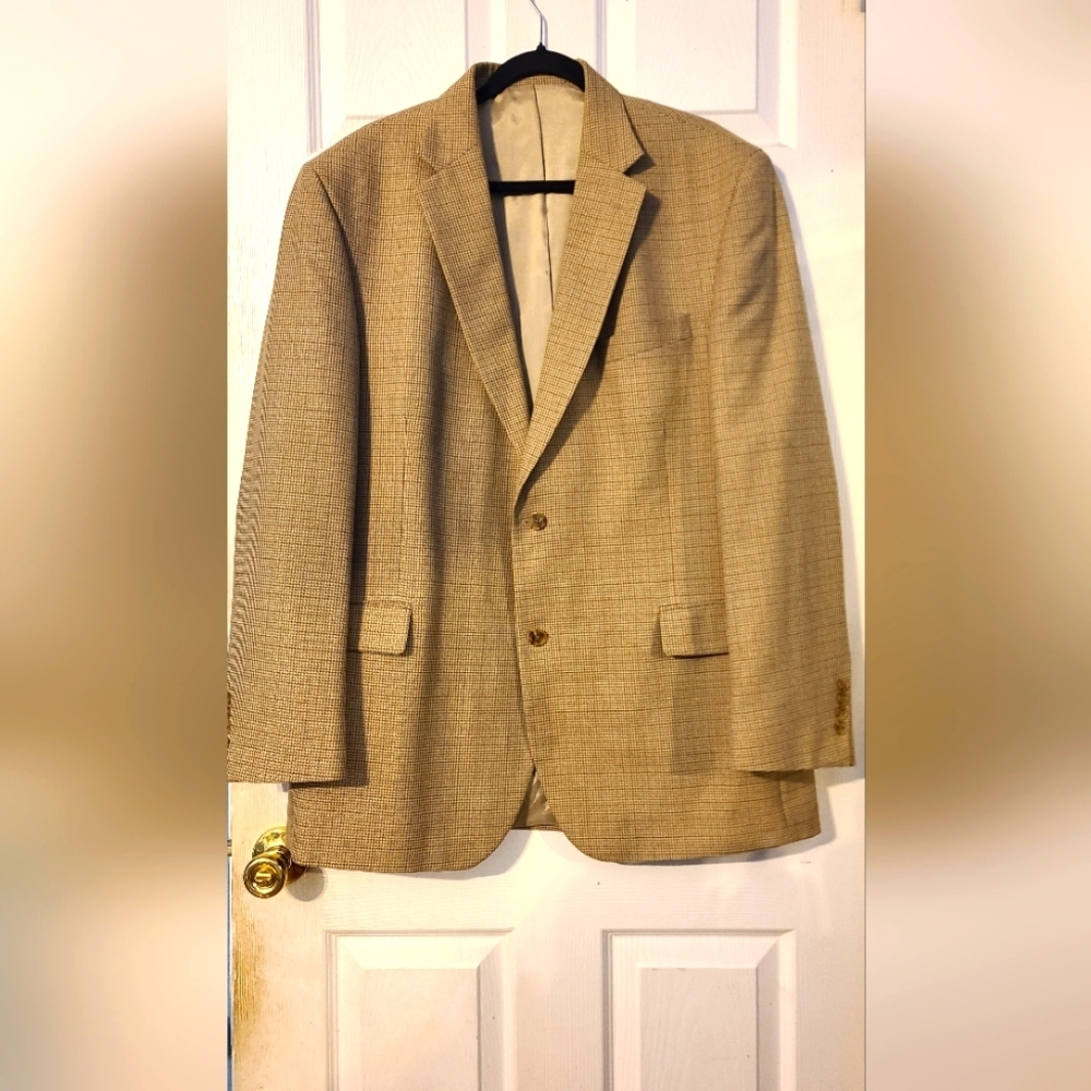 Versini Men 2 Button Blazer Size Silk & Wool Sport Coat Jacket Blazer (44L)